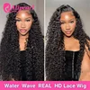 AliPearl Hair Real HD Lace Front Human Hair Wigs Pre Plucked Water Wave 5x5 HD Transparent Lace Wigs Peruvian Hair For Woman 1