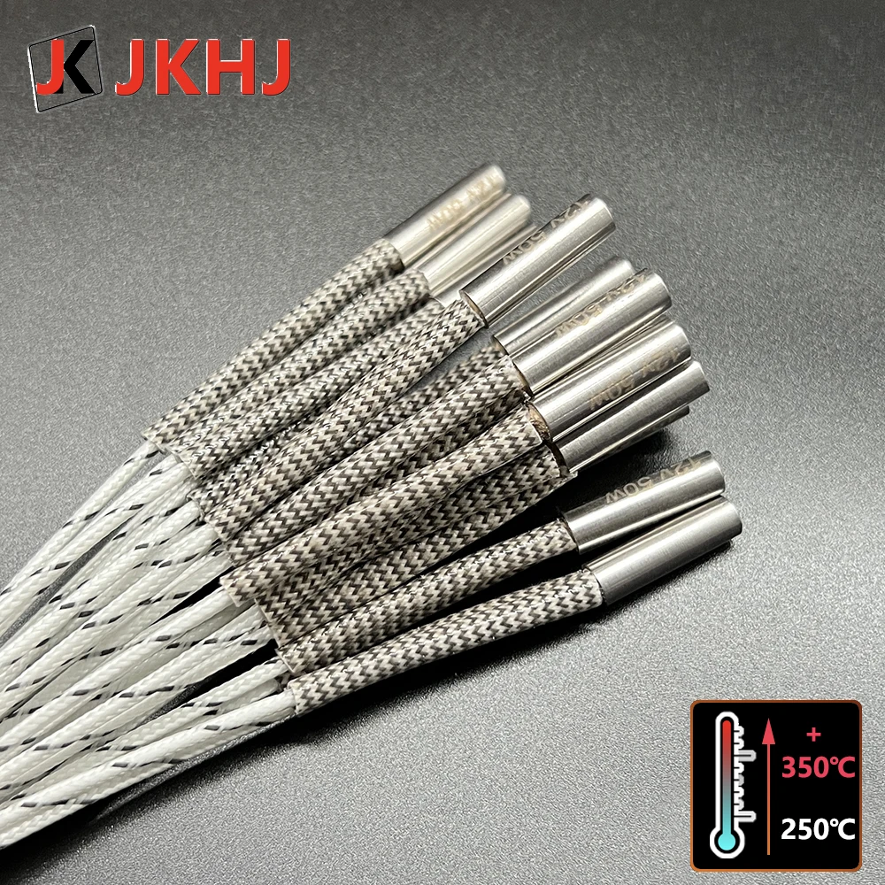 3D Printer Parts Hotend Heating Element 12V 24V 50W High Temperature Heating Tube 6*20mm MK8 E3dV6 Volcano Heater Cartridge 70w heating tube 3d printer heater cartridge 12v 24v 500℃ high temperature 6 20mm mk8 v6 hotend mk9 cr 10 heated parts heater