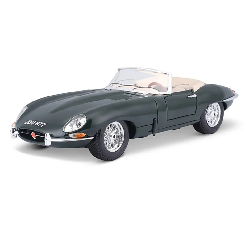 自動車 burago 1/18 JAGUAR E CABRIOLET (1961) Bburago Jaguar E Cabriolet 1961 1:18 Diecast Model Car Green