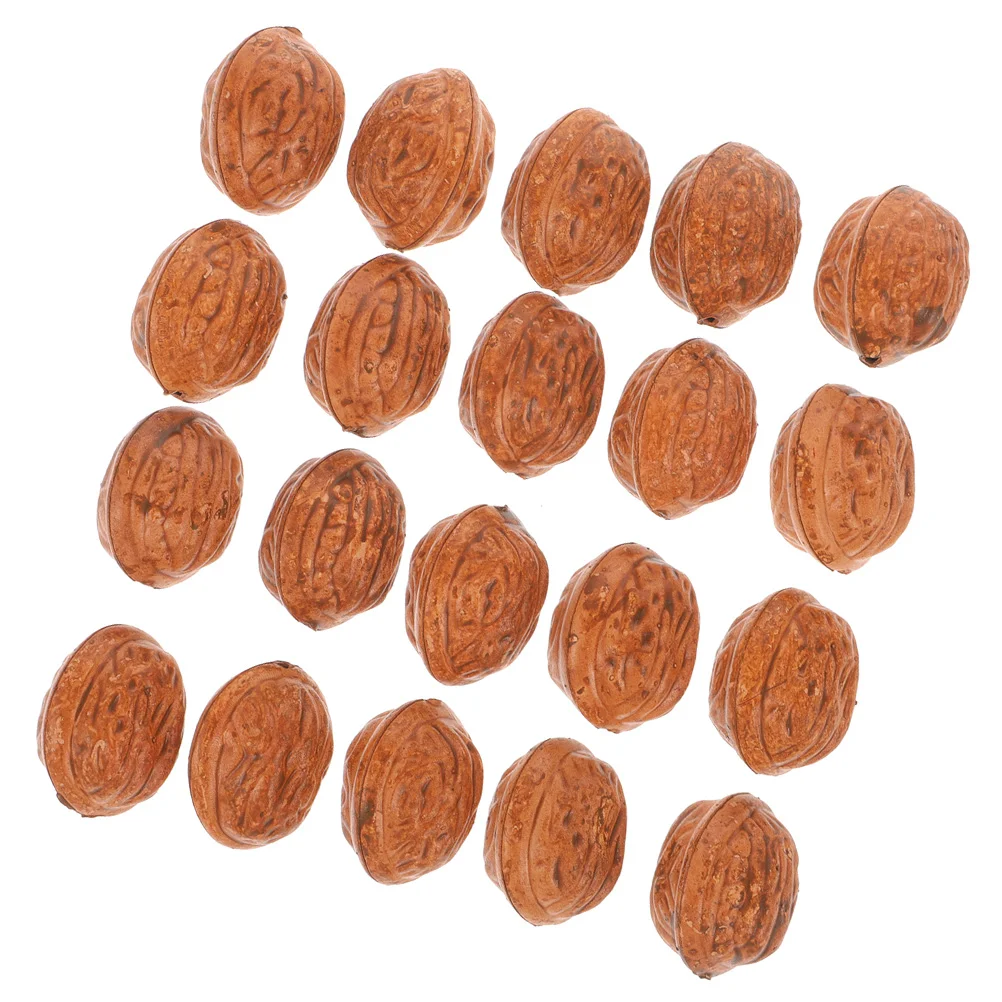

50pcs Faux Walnut Photography Props Artificial Nuts Decorations Decorative Ornaments