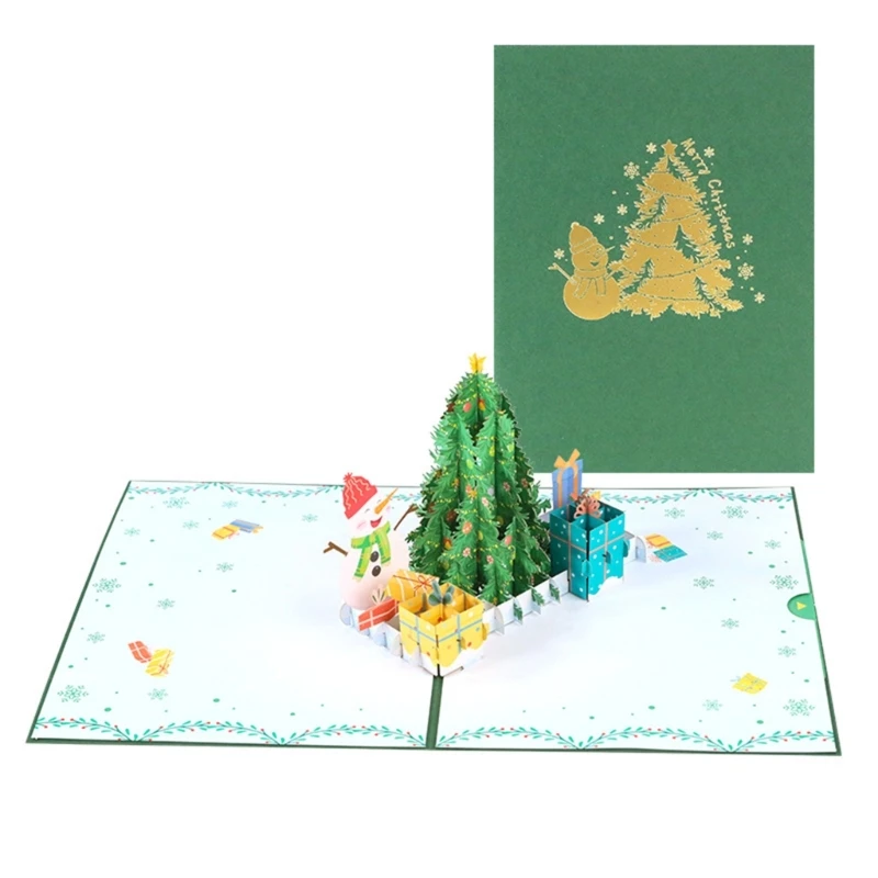 

Festive Christmas Blessing Card Decorative Greeting Cards with Envelope