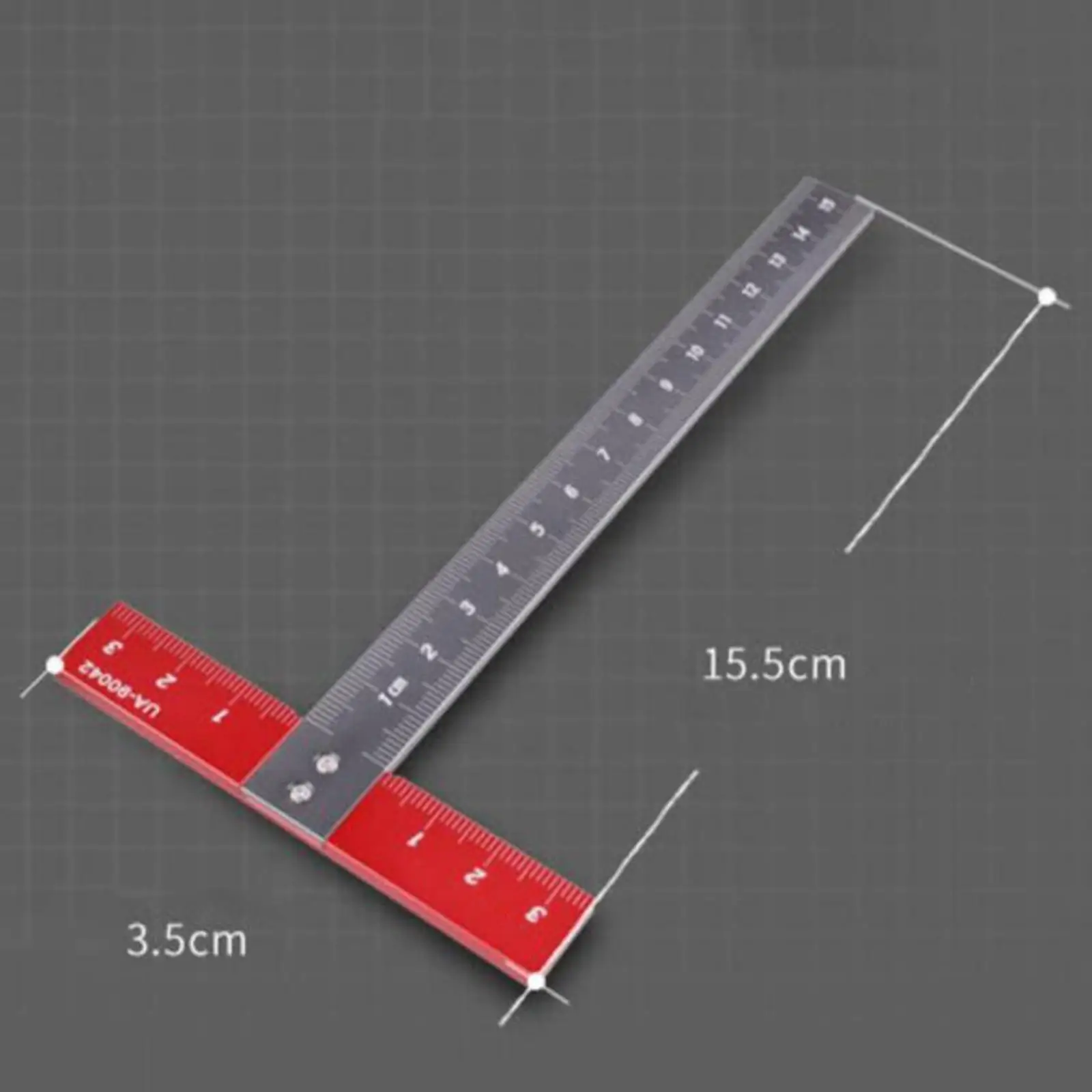 T Square Ruler Angle Aluminum Alloy Shape Positioning Ruler Measure Tools,UA 90042 for Art Framing, DIY, Hobby Drafting Tools