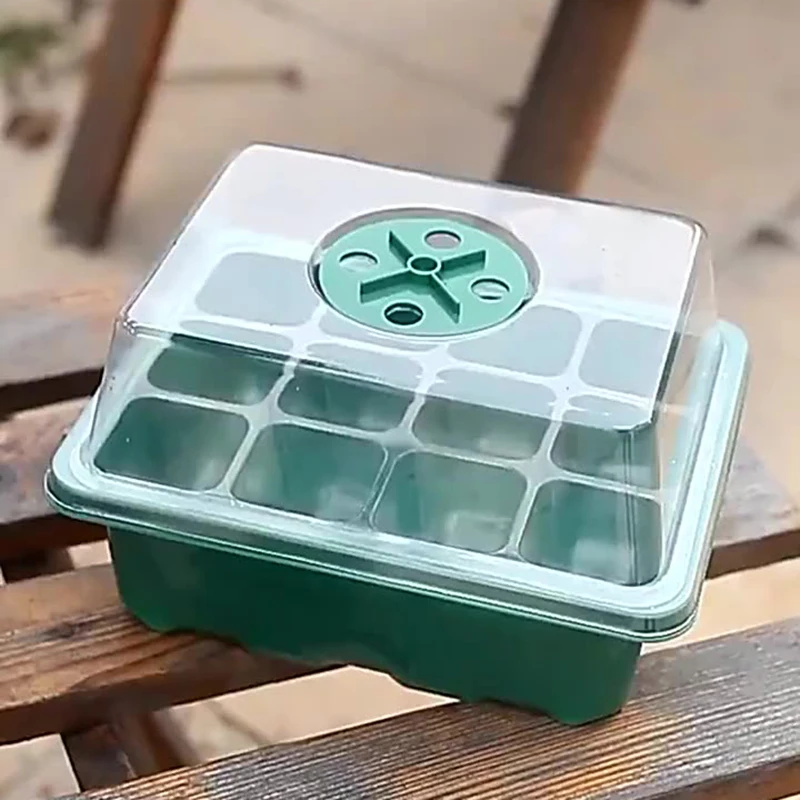 Seed Starter Tray 6/12 Holes With Humidity Dome Succulent Propagation Mini Greenhouse Germination Seed Starter Tray Seedling Tray