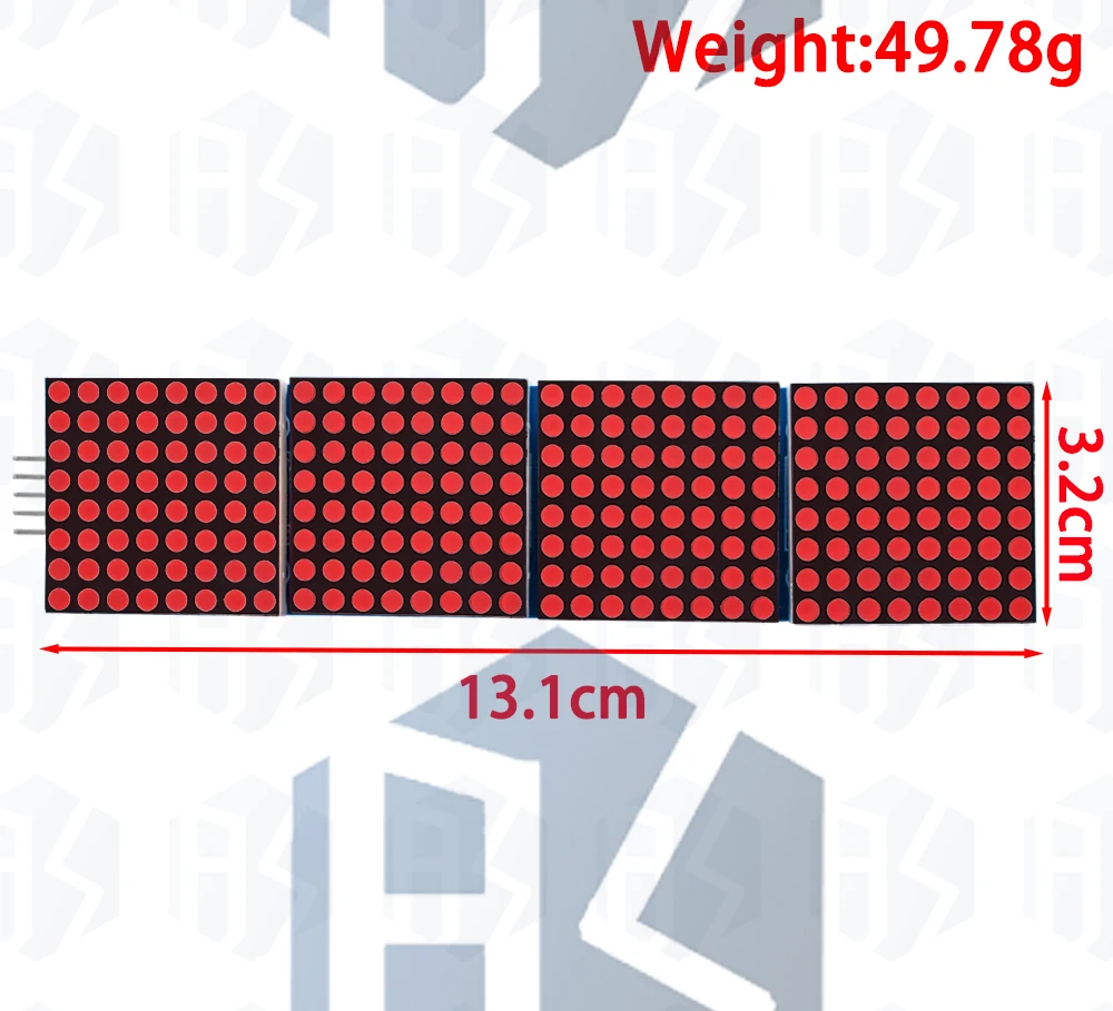 1 Stück egbo max7219 Punkt matrix modul für Arduino Mikro controller 4 in einem Display mit 5p Leitung – Detail 31