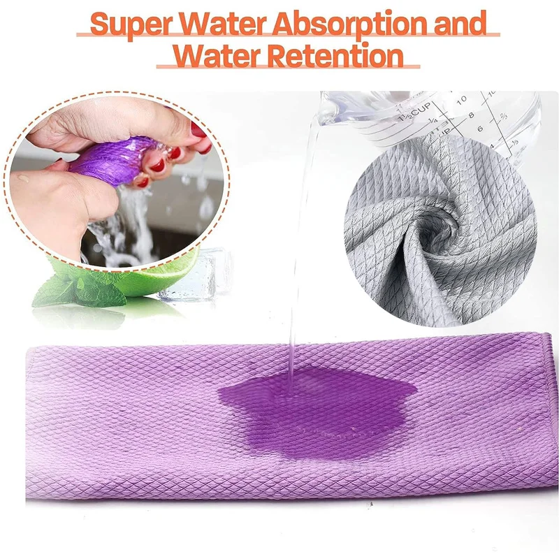 Car cleaning accessories 2Pcs Car Fish Scale Grid Wipe Glass Windows Cleaning Towel Microfiber Lint free Towels Auto Mirrors Cleaning Cloths 30cm