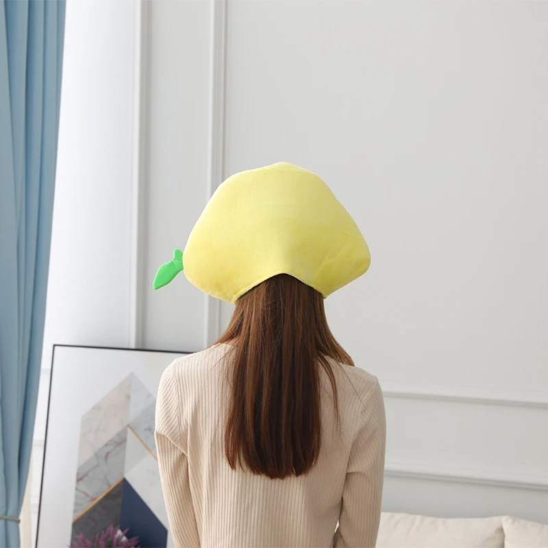 Headgear Mango dumpling Shape Fruit food Stuffed Cosplay Party Performance Props Cartoon lemon plant