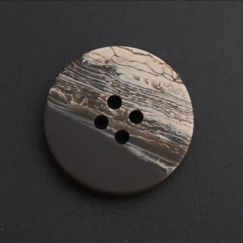 10pcs Retro Round Resin Buttons 4 Holes Black and White Buttons for Clothing Suit Coat Shirt Sewing Accessories 15mm-30mm 5