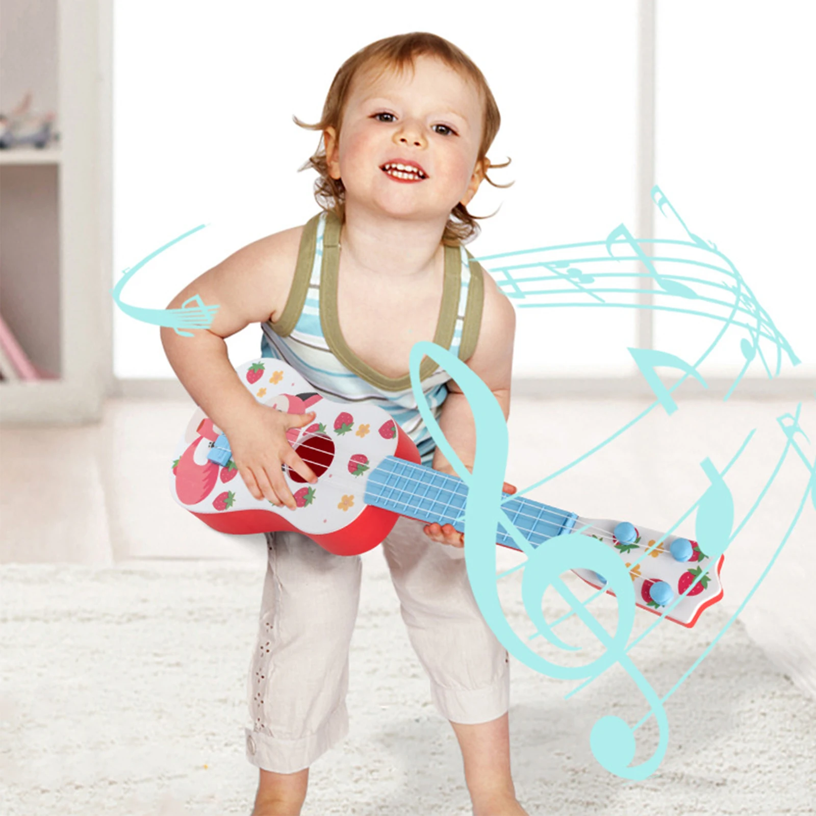 Simulation Ukulele Guitar Early Learning Educational Toy Mini Children Guitar for Aged 3+ Party Birthday Favors Beginners ukulele set