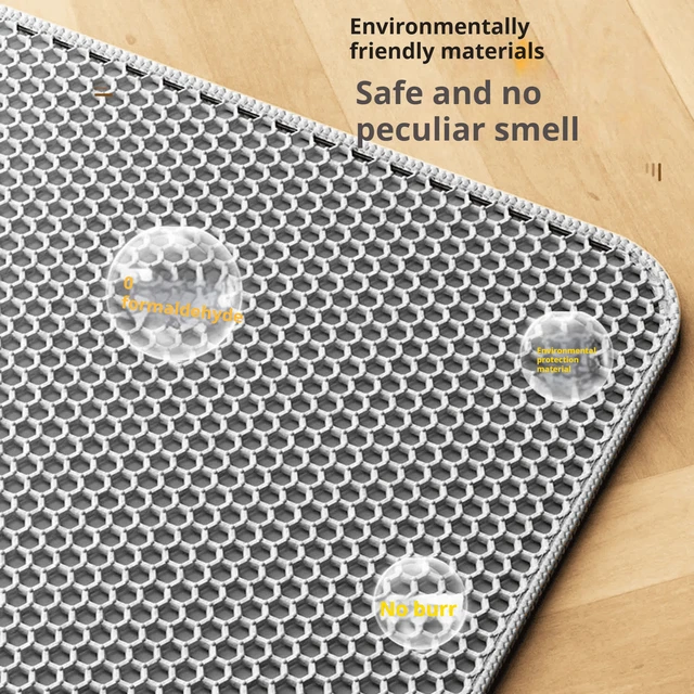 Eco-Friendly Extra Large EVA Cat Litter Mat Double Layer Waterproof Non-Slip Easy Clean Durable Pet Pad Sand Trapping Floor Mat 5