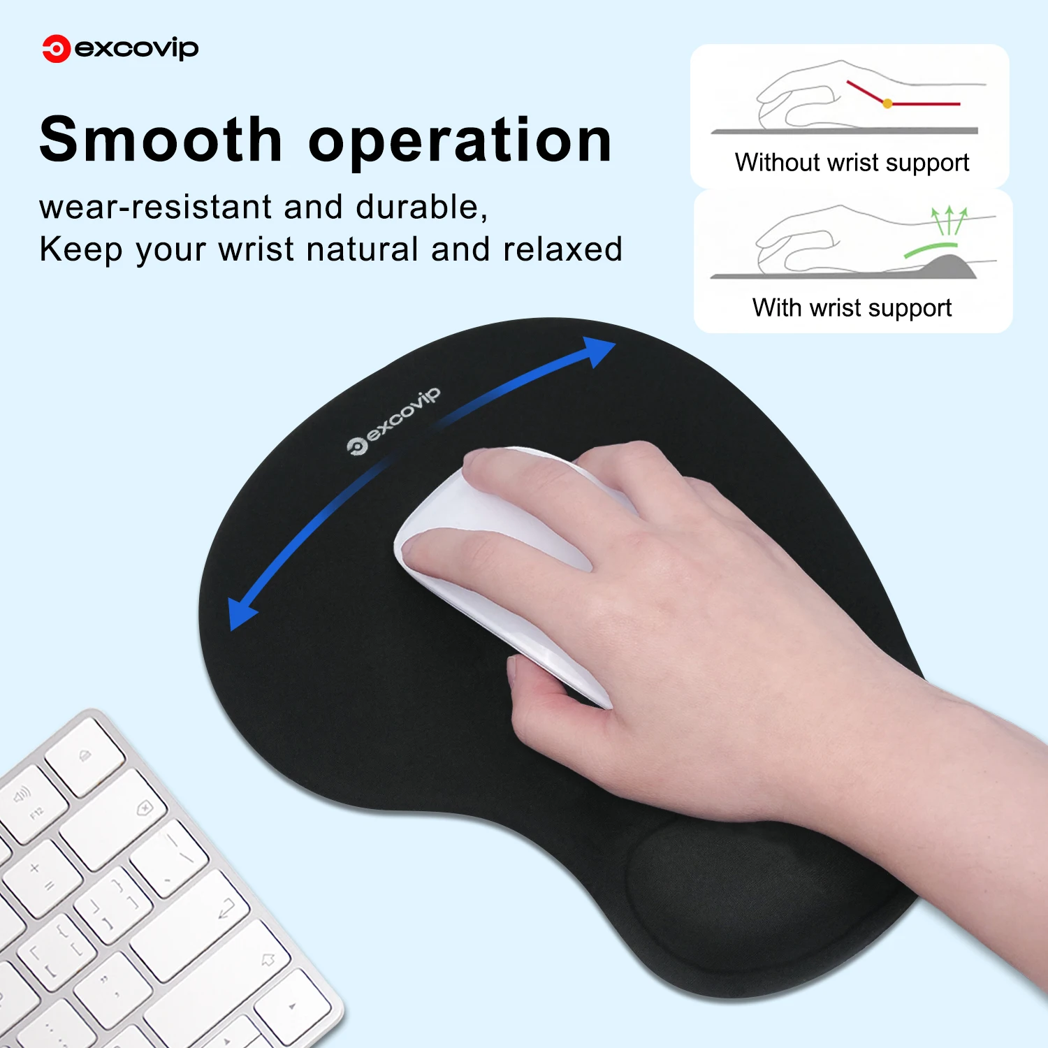 Mouse Pad mouse pad gaming mousepad with Silicone Wrist Support for Computer Office