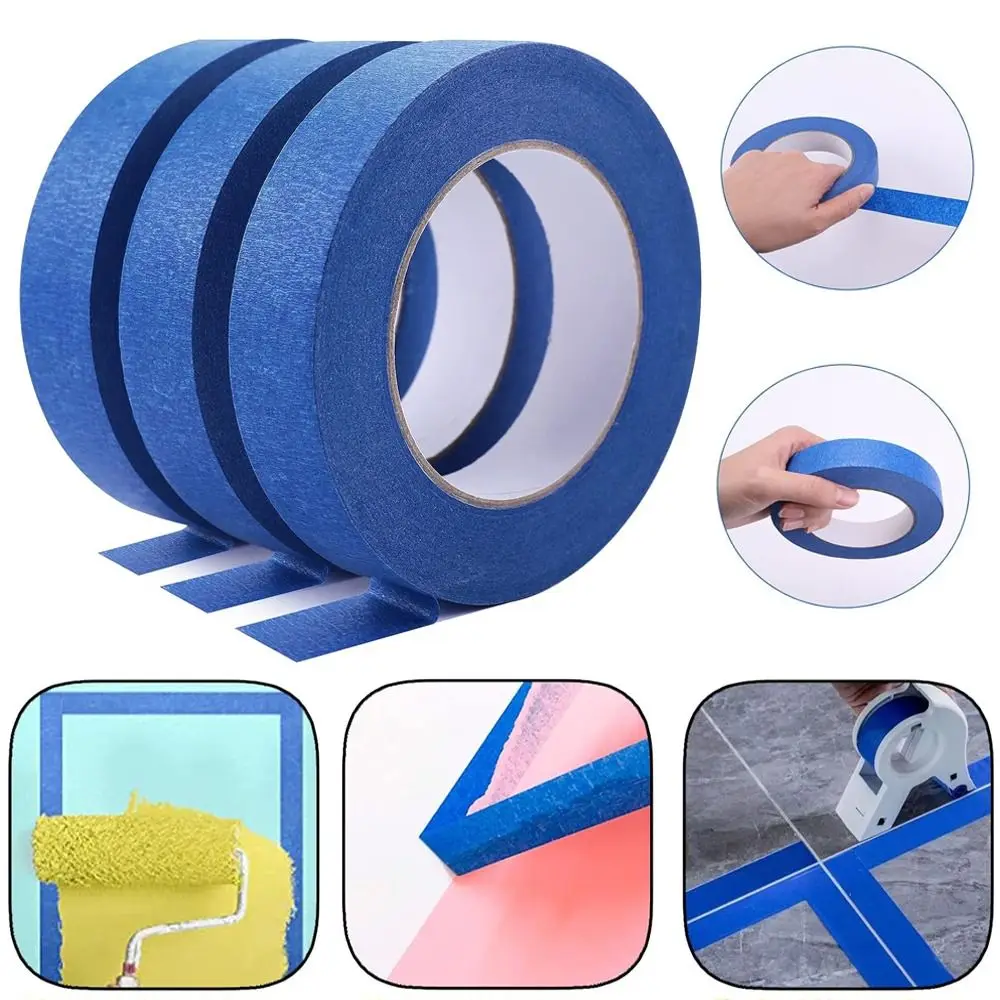 

Blue Blue Painters Tape Painters Tape Multi Size Temperature Resistance Car Decor Sticker Painting Masking Tape Decor Craft