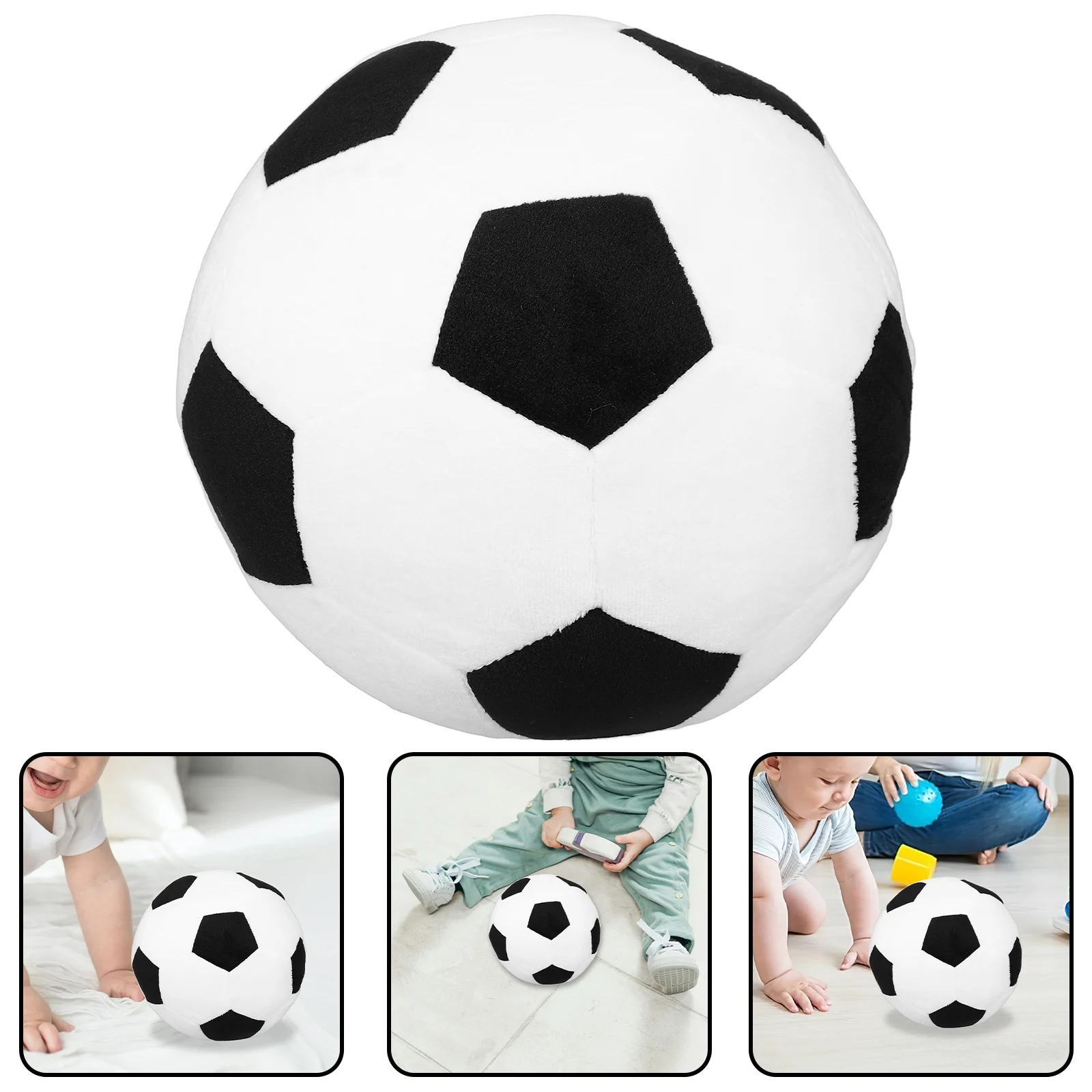 

Realistic Soccer Football Plush Stuffed Soft Ball Kids Toy Home Simulation Football Decoration Soft Pillow Back Cushion