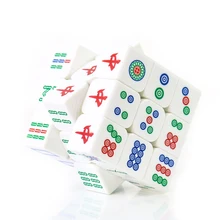 

Mahjong Speed Magic Cubes Puzzle Decompress Educational Transparent Cube Educational Toys for Kids Adult Gift Digital Chess Cube
