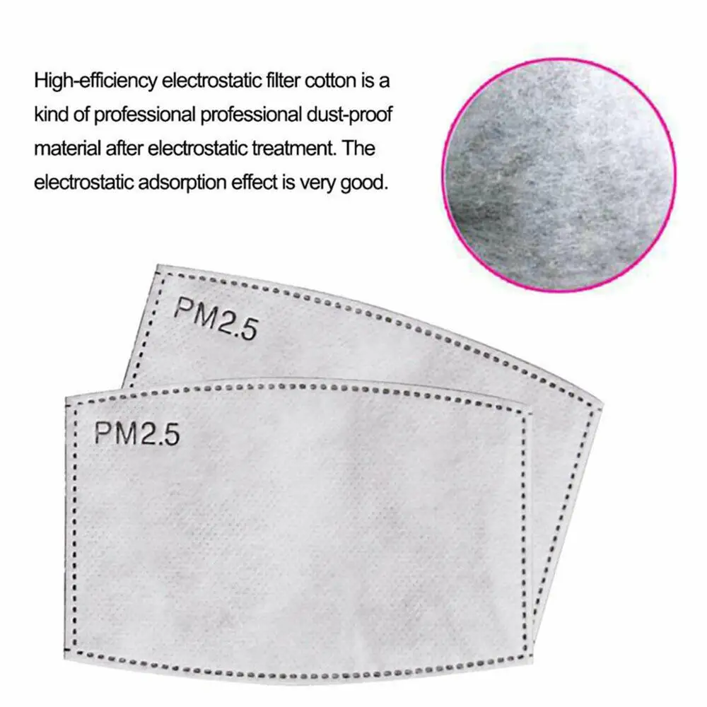 Tanie Ochronna wymienne 5 warstw PM2.5 maska z filtrem aktywowany kalka