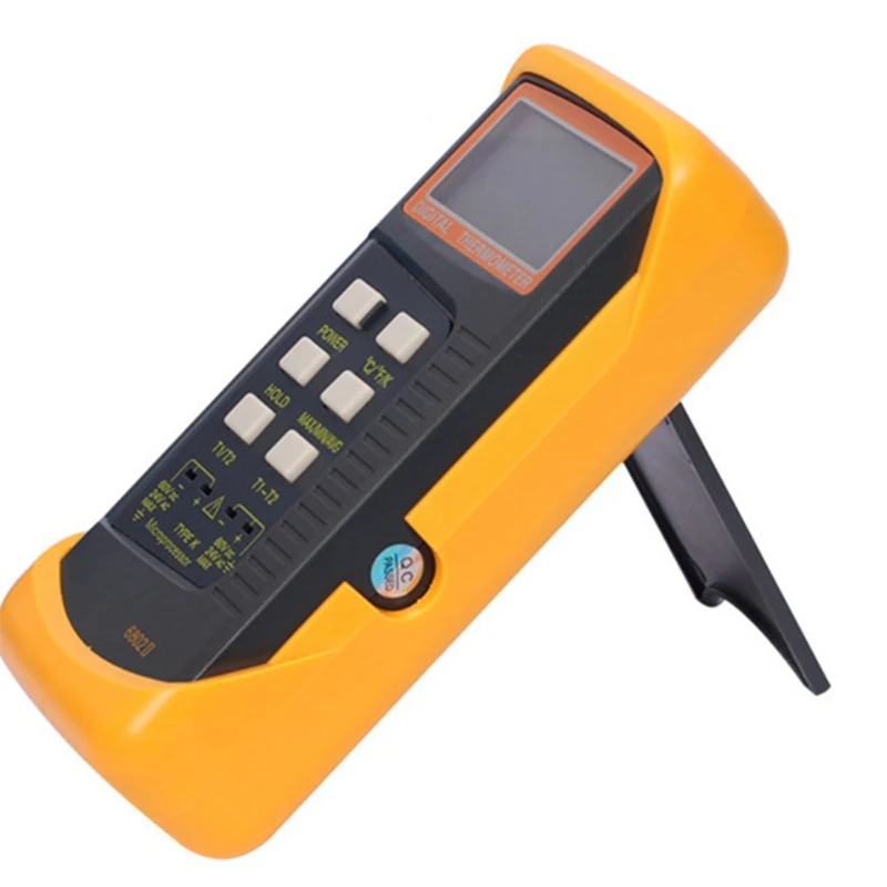 Digital 4 Channels K Type Thermocouple Thermometer with Metal & Bead  Probes, Handheld with Backlight, High Temp Meter Tester Multi Measurement