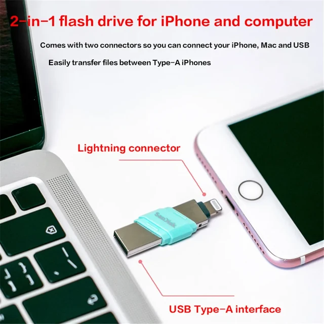 SanDisk-Clé usb 3.0/3.1 iXpand, support à mémoire de 64gb 128gb, lecteur  flash rabattable, pour iPhone X 11/8/7Plus/5/5s/5c/6/6s Plus/ipad et  ordinateur - AliExpress