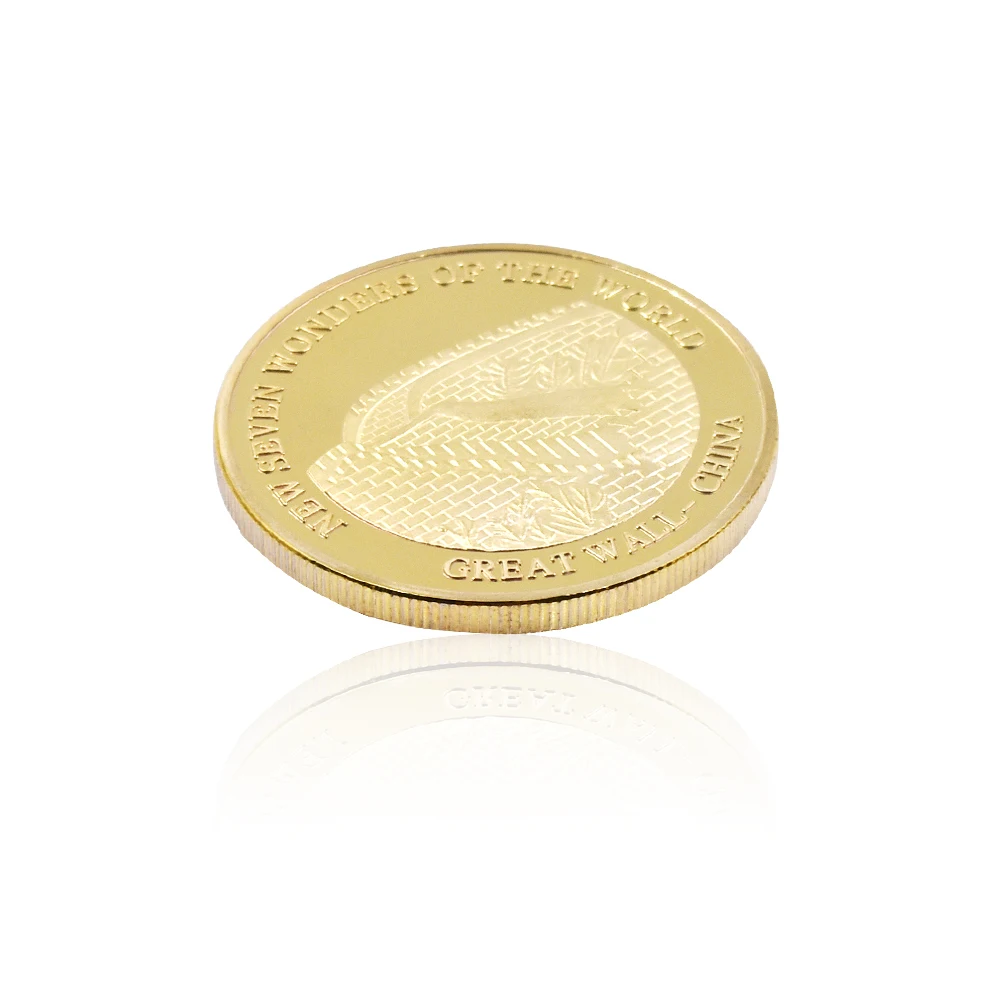 7 개/대 일곱 불가사의 도전 동전 금도금 배지 세계 건축 금화 장식 기념 동전 수집 - AliExpress