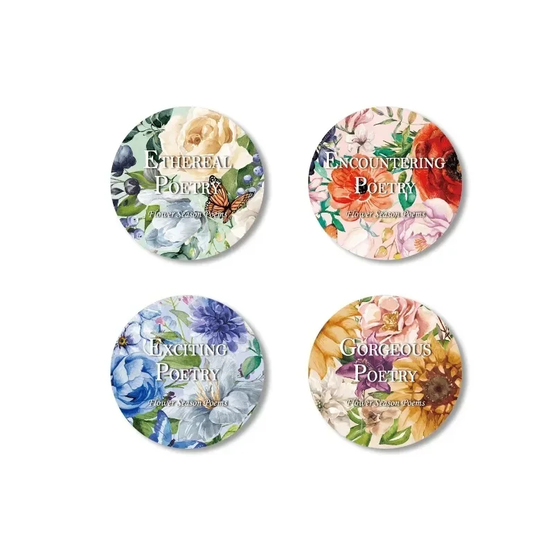 1Roll 2M Decorative Supplies PET Tape Flower Season Poetry Plant Flower Material DIY Planner Diary Supplies Scrapbook 50mm*2m 4