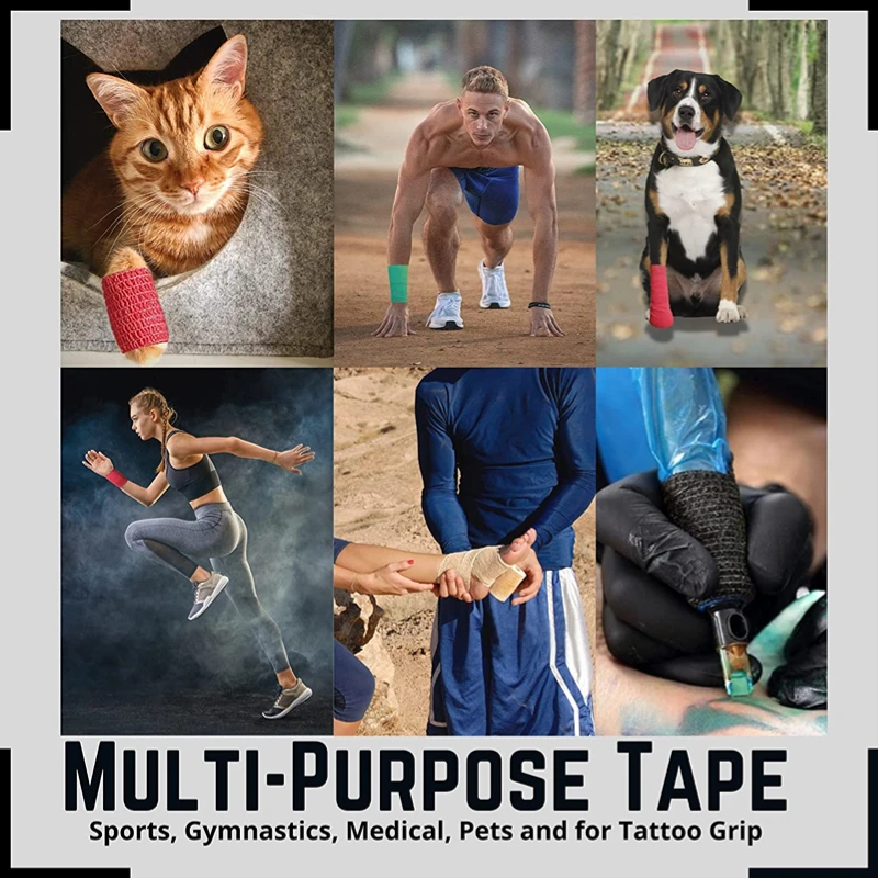 Sports Bandage Elastic Elastoplast Self Adhesive Tape Protect Wrist Palm Finger Arm Shoulder Knee Ankle Pets Leg Tattoo Safety 5