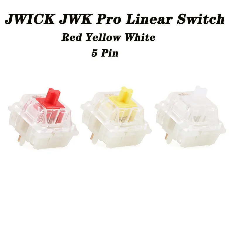 Jwick Jwk Pro Switch Red Yellow White 5 Pin Linear Mx Switch Mechanical