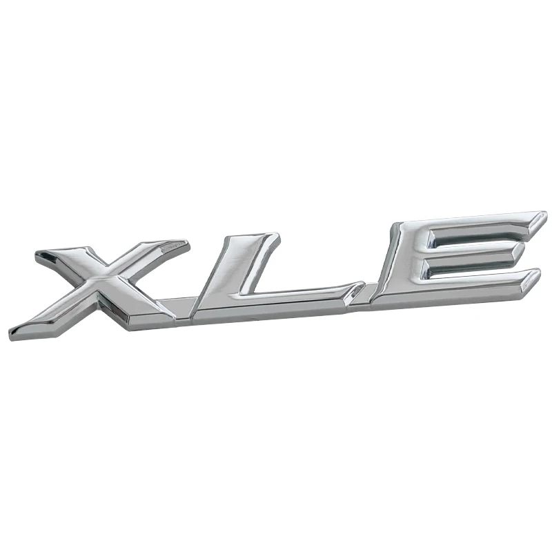 3d Metal Logo XLE Emblem Letters Car Trunk Badge For RAV4 Premium Avalon Highlander Corolla Camry XLE Sticker Accessories
