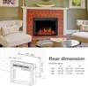39" Electric Fireplace Insert,Freestanding & Recessed Electric Stove Heater,Touch Screen,Remote Control,750W-1500W with Timer 5