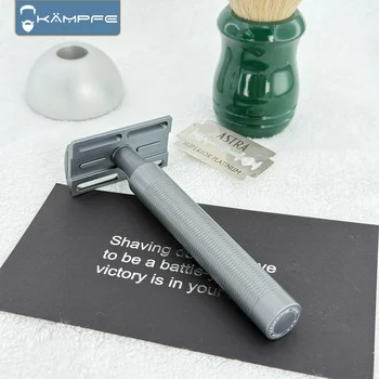 KAMPFE Elaborazione CNC in alluminio tradizionale manuale Rasoio di sicurezza a doppio bordo Barbiere Strumento per parrucchiere Regali per uomo 1
