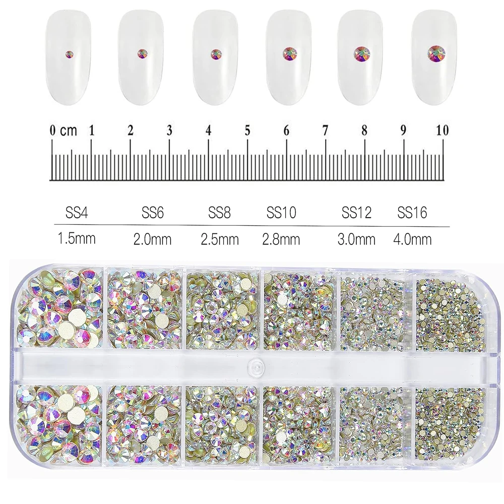 Sparkling Crystal Nail Art Rhinestones Kit with Tools