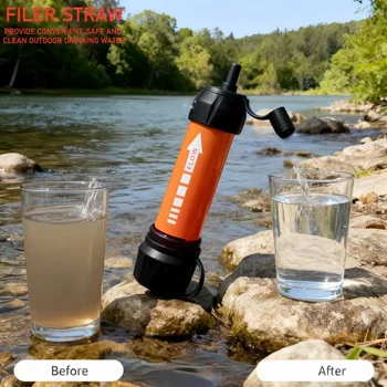 Personal Straw Water Filter – Portable Outdoor Water Filtration System for Camping, Hiking & Emergency Survival 1