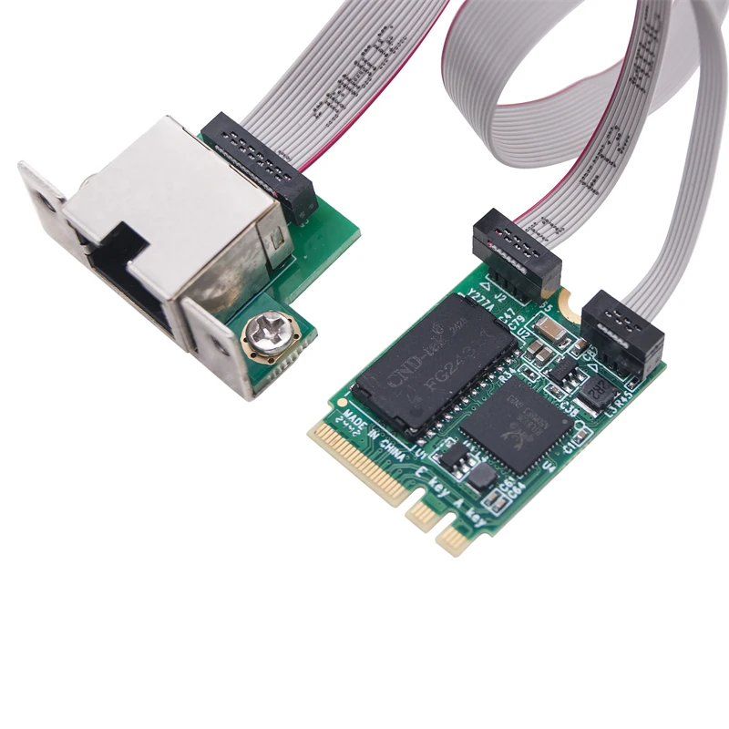Carte Réseau Mini PCIE M.2 A+E Vers Ethernet Gigabit RTL8111F - 2 Pièces, Pour Ajouter Un Port RJ45 Sur PC, Ordinateur Portable