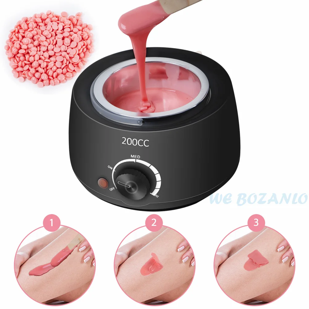 400CC Wax Heater Warmer Hair Removal Machine Wax-melt Waxing Kits With Wax  Beans Wood Stickers For Hand Foot Body Hair Epilator - AliExpress