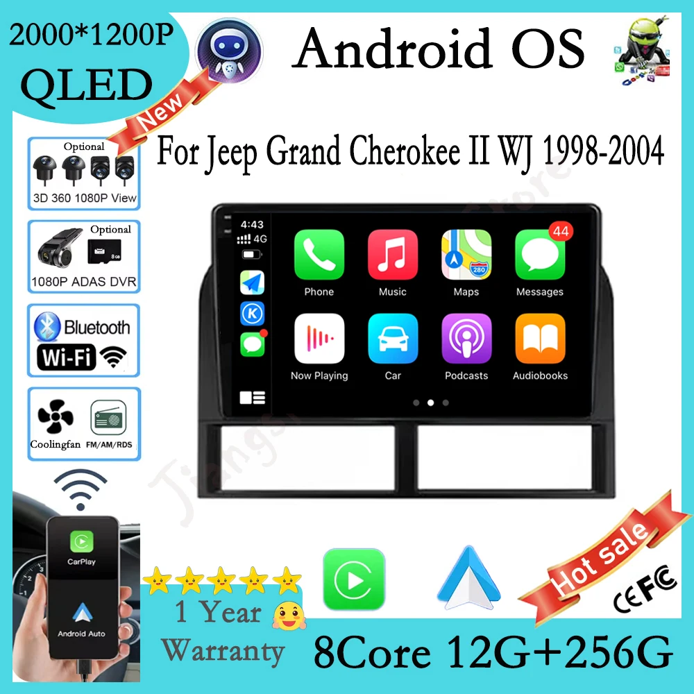 Radio Multimedia GPS de 9 Pulgadas para Jeep Grand Cherokee II W] 1998-2004, con Carplay, Pantalla IPS y DSP 1