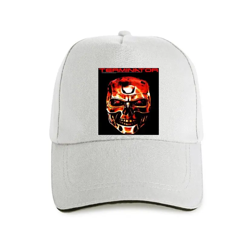 

new cap hat The Terminator 80's Movie Red Terminator Skull Close Up Adult Baseball Cap