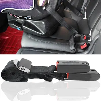 Cintura di sicurezza per bambini per auto Isofix a 2 punti/Interfaccia di bloccaggio Fascetta di collegamento Fascia di fissaggio Estensore per cintura di sicurezza regolabile