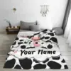 Customized printed blankets for personalized black cows and cute white cow printed sofas, Christmas and birthday gifts 3