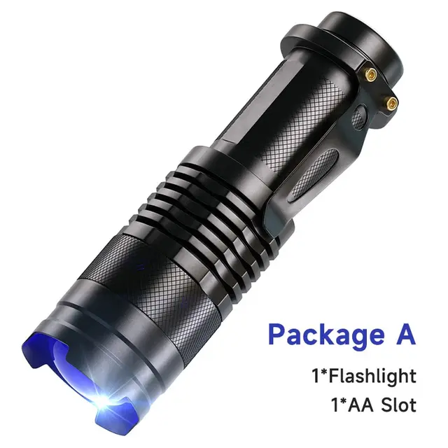 UV LED Flashlight Portable Blacklight 395nm Wavelength Violet Light Pet