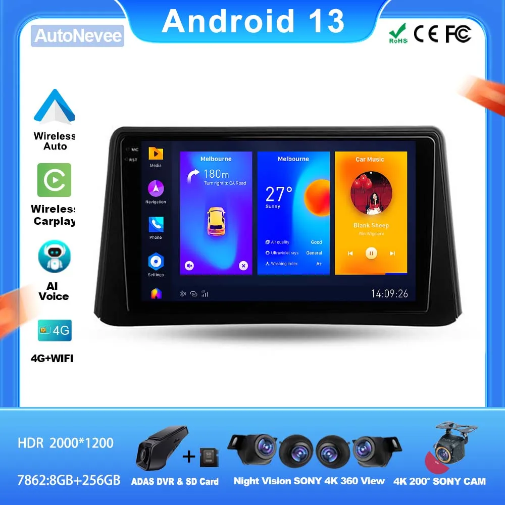 

Android For Opel Mokka 1 2012 - 2016 Car Player Auto Radio Video Multimedia Navigation Stereo NO 2din DVD 4G Rear Camera CPU GPS