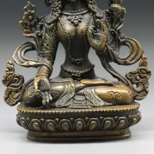 China collect exquisite Tibet Brass Tibetan Buddhism Statue ---- White tara 6