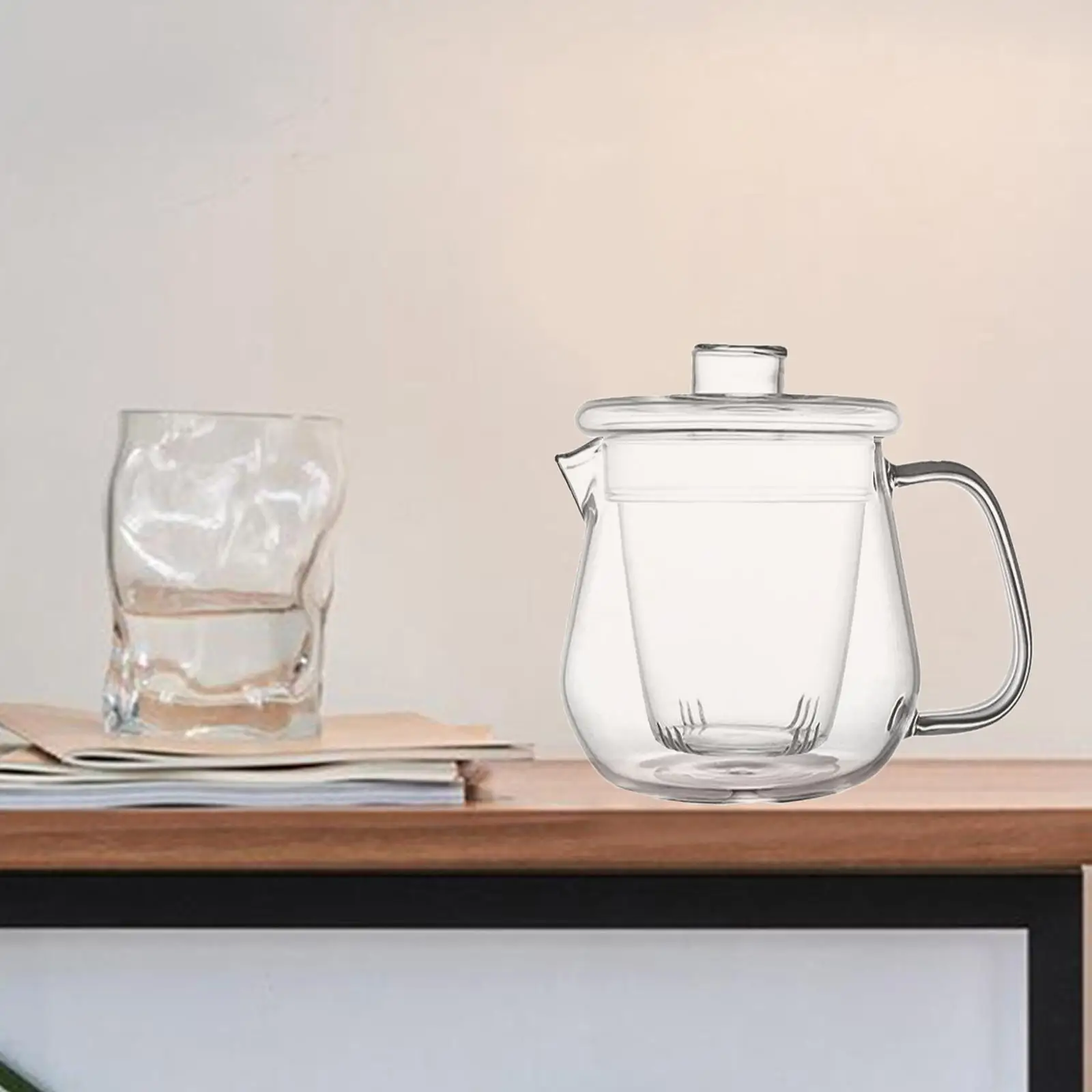 Glass Teapot with Removable Infuser Microwave Safe Blooming Tea Maker Iced Tea  Pitcher Glass Carafe Tea