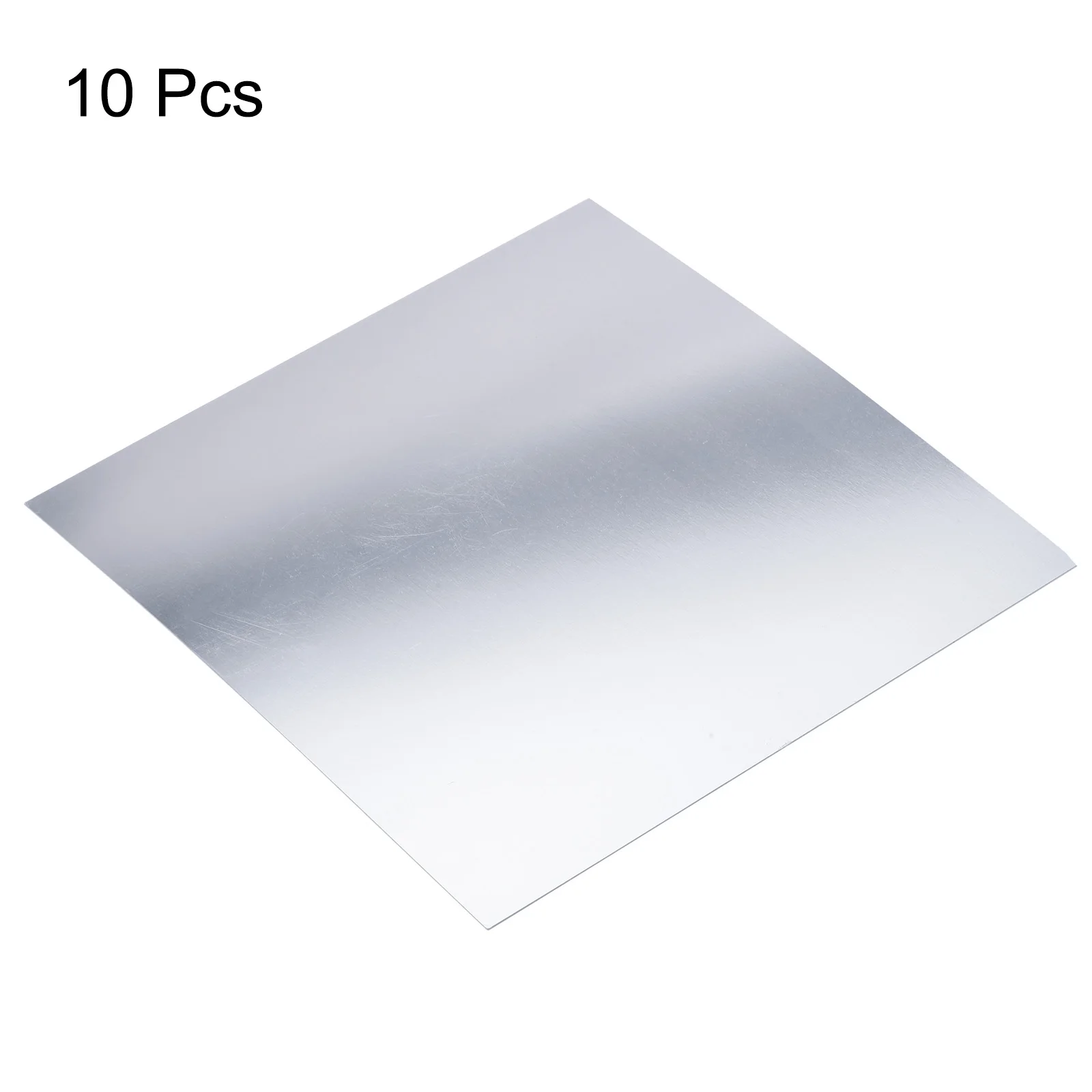 Uxcell 10Pcs Flexible Mirror Sheet 200mm x 200mm x 0.4mm Self Adhesive Wall Sticker