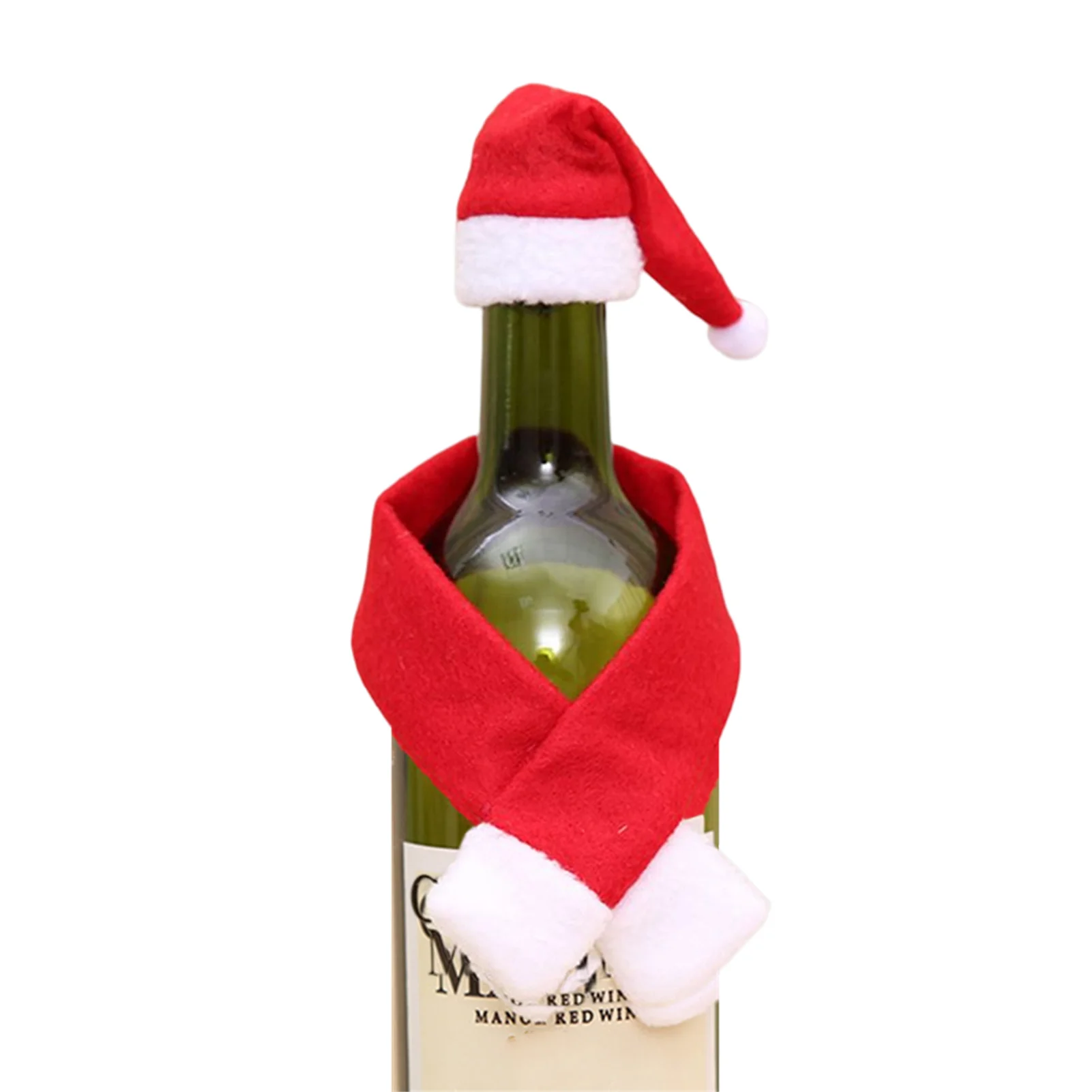 Newly Christmas Santa Hat Wine Bottle Topper Soft Comfortable Bottle Topper For Dining Table