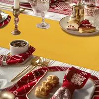 Pack of 10 Satin Table Runner 12x108 Inches Long Black Gold Runners for Wedding Birthday Party Silk Smooth Fabric Decorations 2