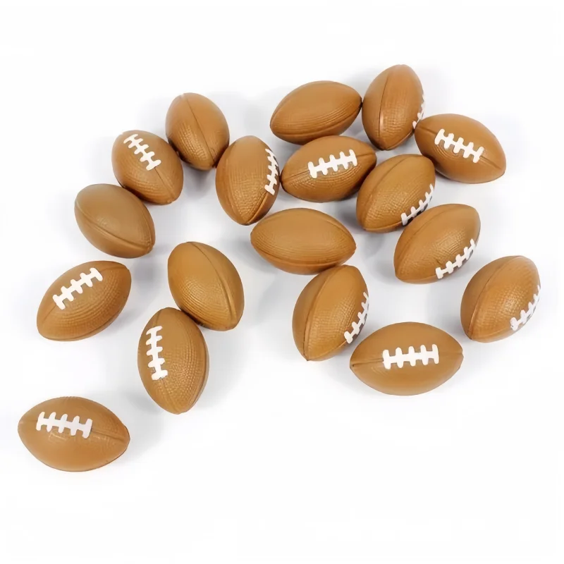 6pcs Mini PU Rugby Party Toy mini foam squeeze sports ball to Relieve Stress Anxiety School Classroom Reward Party Gift view 3