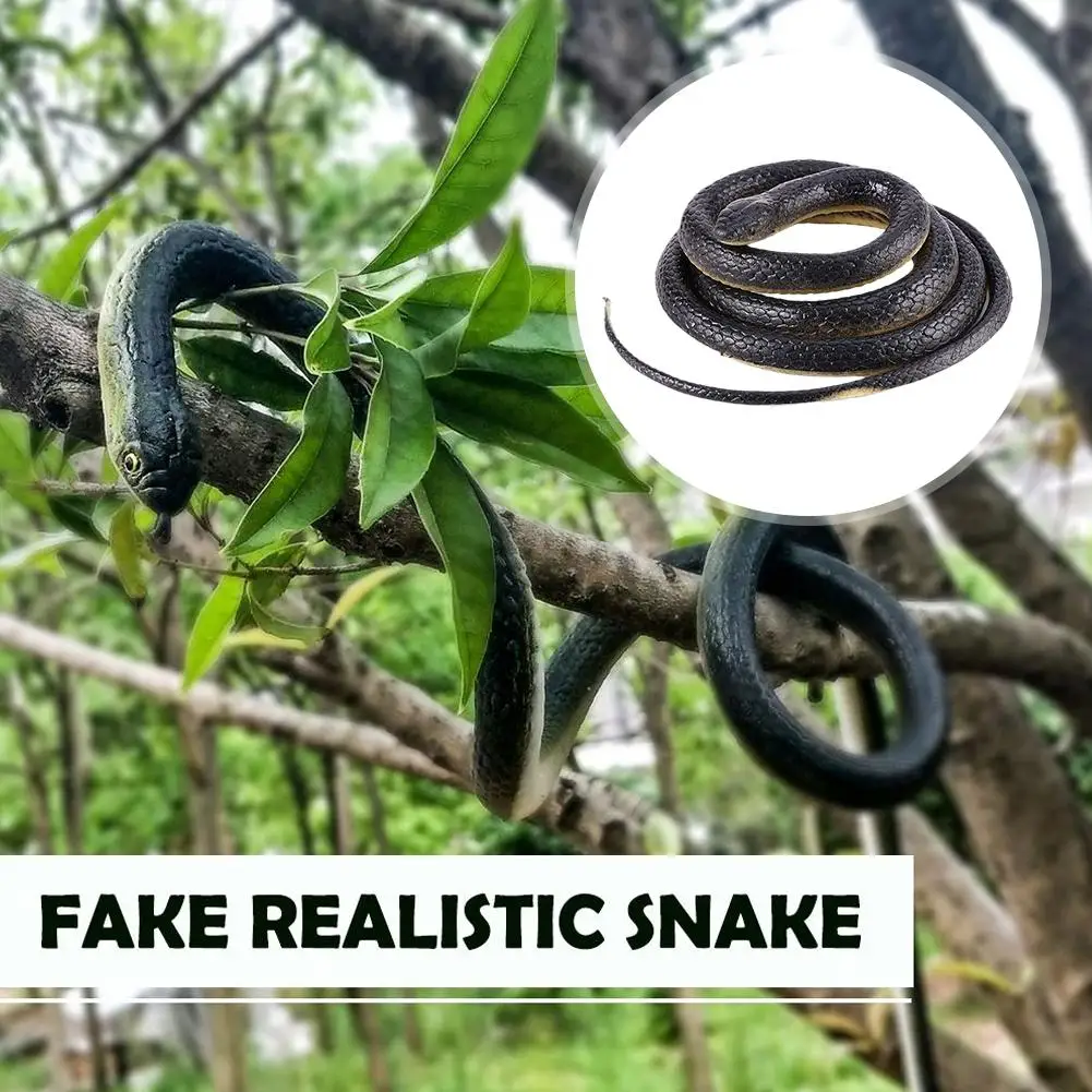 

Funny Fake Snake Realistic Rubber Snakes 120/130cm Halloween Fake Snake Safari Garden Prop Prank Halloween Party Gag Gifts