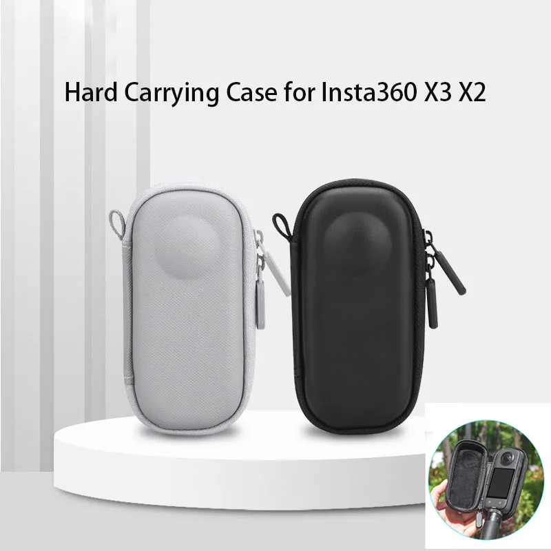 Hard Carrying Case for Insta360 X3 Mini Shell Box PU Protective Travel Bag for Insta 360 X2 Action Camera Accessory