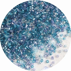 Elegant Silver Antique - Finish Glass Rice Beads, Hand - Woven - 1.6mm 30g 5400pcs (Deep sea blue)