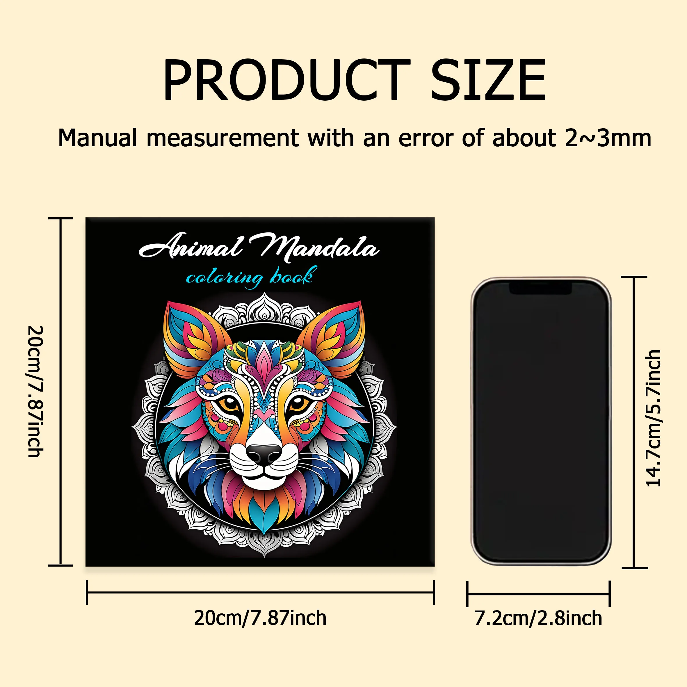ANIMAL MANDALA Patterns Coloring Book for Adults Cute Drawing Book Perfect Gift for Party and Birthday 3