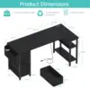L Shaped Gaming Desk with Drawers  Storage Shelves  63 Inch Corner Computer Desk with Power Outlet for Home Office Bedroom  L Sh 3