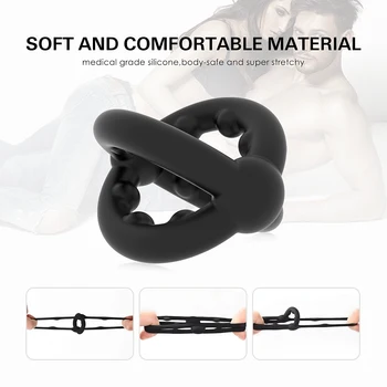 12 Beads Cock Rings Penis Massage Ring Testicle Scrotum Sleeve Ball Stretcher Delay Ejaculation Sex Toys For Men Sex Shop 2