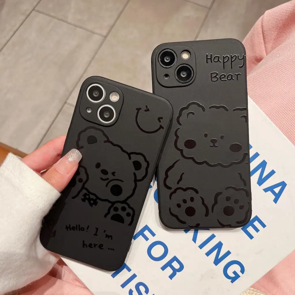 Cartoon Biscuit Bear Silicone Soft Case For IPhone 1